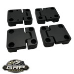 GRP - Kit zwarte aluminium deurscharnieren 2-deurs 90