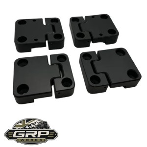 GRP - Kit zwarte aluminium deurscharnieren 2-deurs 90