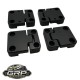 GRP - Kit zwarte aluminium deurscharnieren 2-deurs 90 