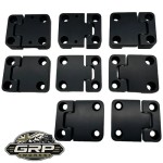 GRP - Kit zwarte aluminium deurscharnieren 4-deurs 110 GRP - Kit zwarte aluminium deurscharnieren 4-deurs 110