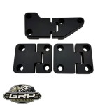 GRP - Kit zwarte aluminium deurscharnieren achterdeur