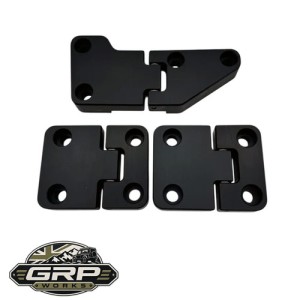 GRP - Kit zwarte aluminium deurscharnieren achterdeur GRP - Kit zwarte aluminium deurscharnieren achterdeur