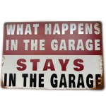 Retro wandbord "what happens..." 