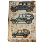 Retro wandbord "Defender 110" 