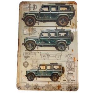 Retro wandbord "Defender 110"