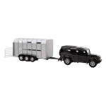 Speelgoed auto Defender 110 met vee trailer