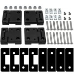 Kit zwarte aluminium  voordeur scharnieren inclusief 8 vuplaten