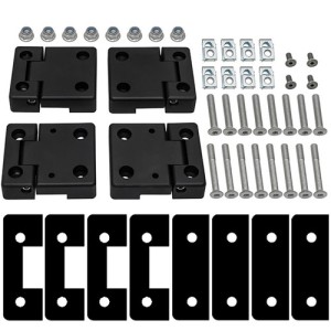 Kit zwarte aluminium  voordeur scharnieren inclusief 8 vuplaten