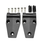 Aluminium motorkap scharnier kit - zwart 
