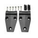 Aluminium motorkap scharnier kit - zwart 