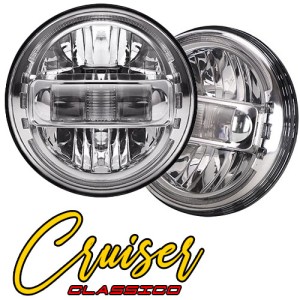 Set led koplampen classico met drl - chrome