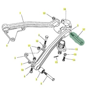 Bout bevestiging A-frame