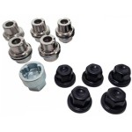 Set 5 stuks Wielsloten lichtmetalen velgen - deluxe met zwarte kapjes