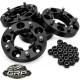 Set zwarte spoorverbreders 30mm 